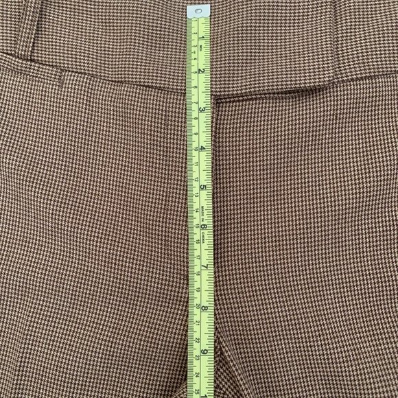 Rafaella Brown Houndstooth Pants - Size 6 - Picture 4 of 8